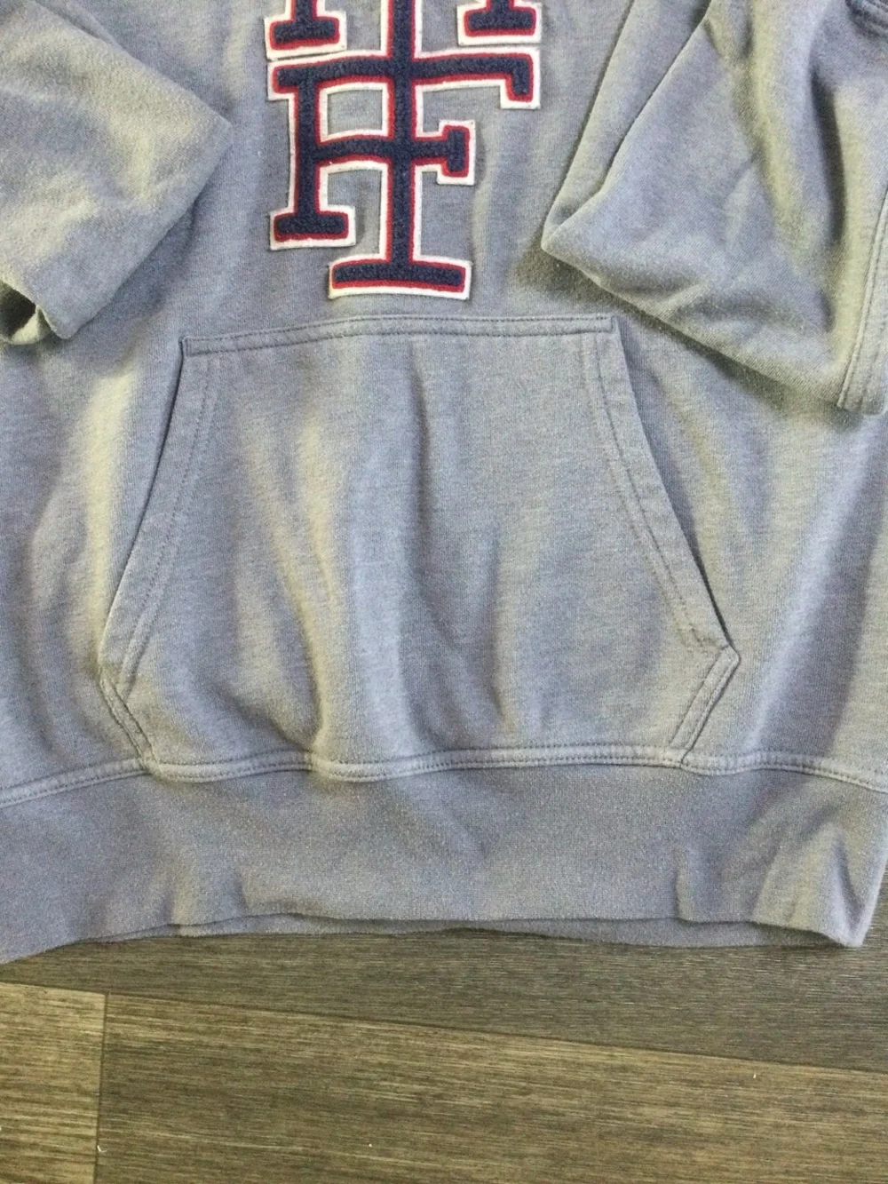 The North Face Gray Hoodie with Navy Lined Hood